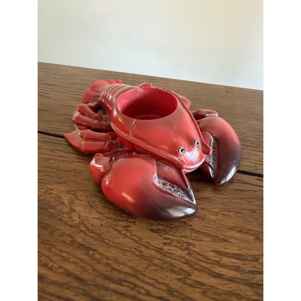 Yankee Candle Lobster Tea Light Holder Red Coastal beach Decor